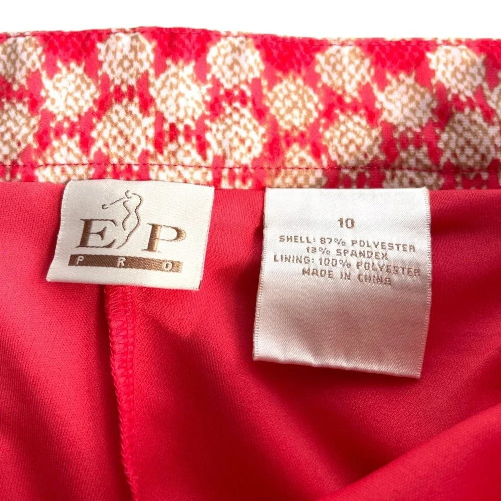 EP‎ Pro Women's Golf Skort in Coral and Tan SZ 10 - Picture 6 of 10